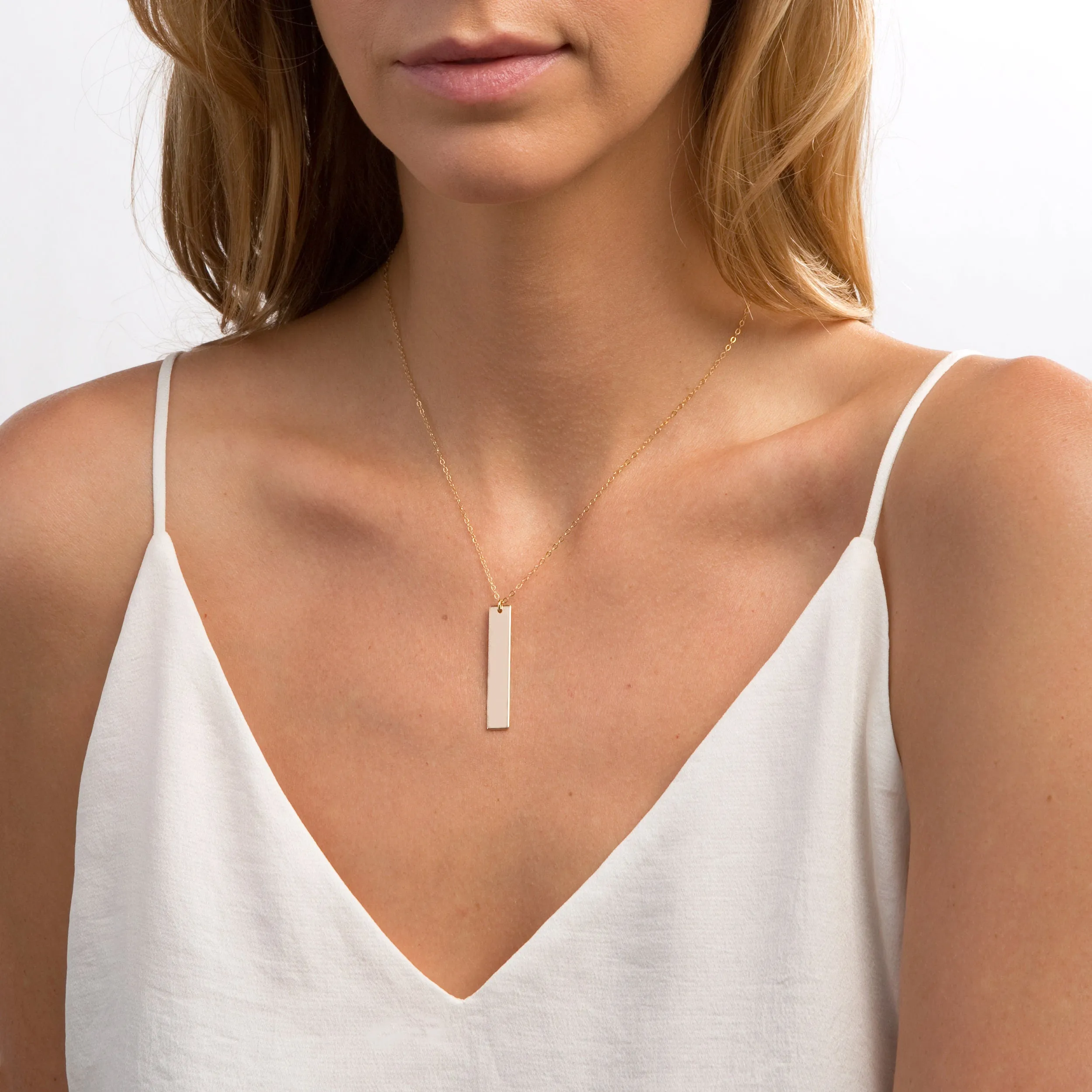 Actual Handwriting Jewelry Necklace - Multiple Bars - CG261N. Starts at