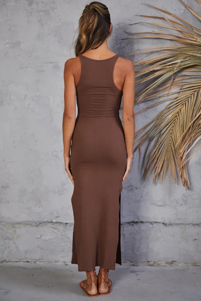 Always Looking Maxi Dress Brown