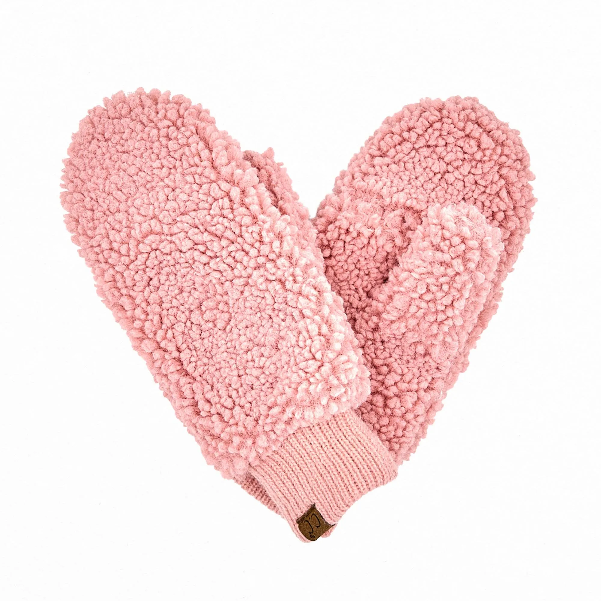 C.C. Fuzzy Lined Sherpa Flip-Top Mittens