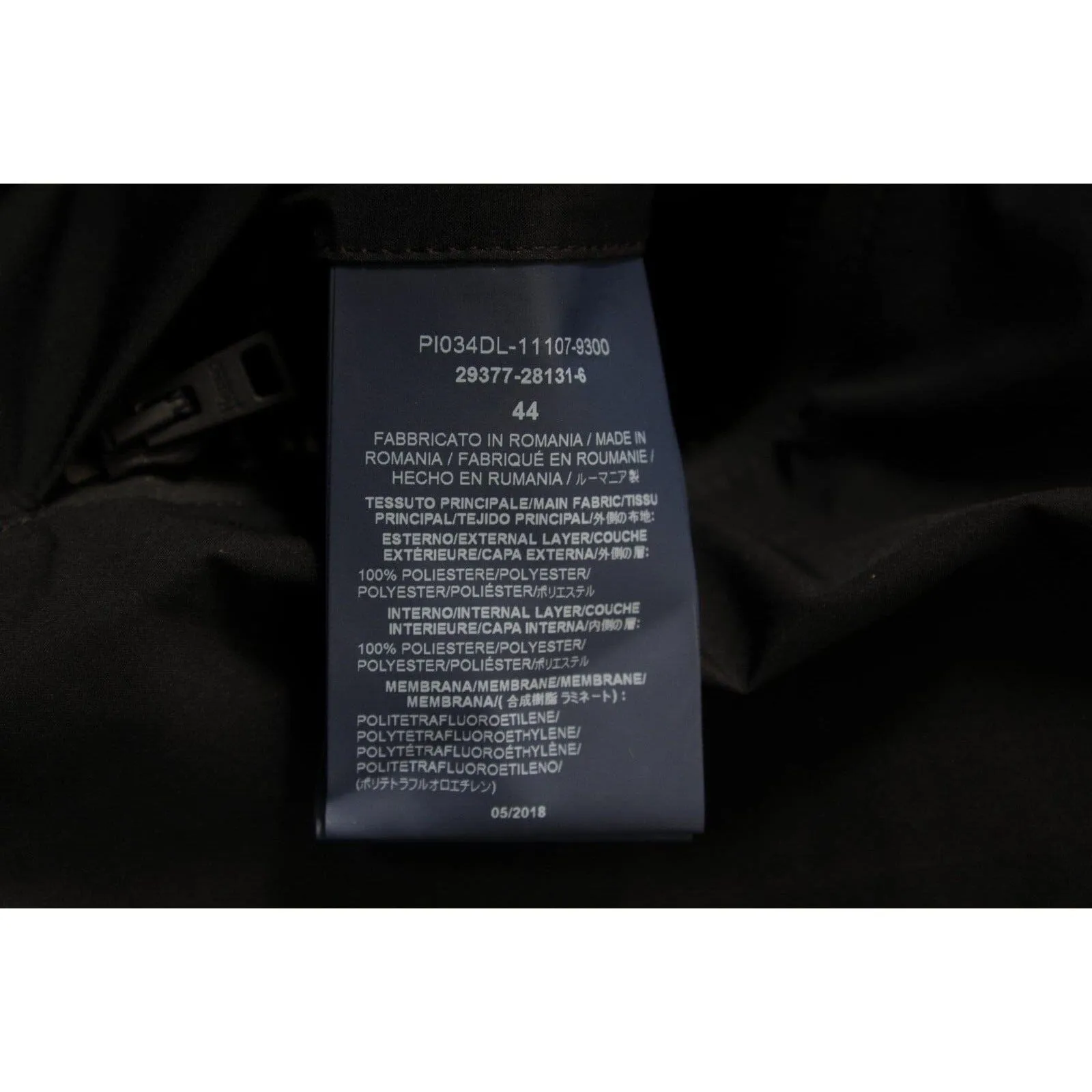 Goretex Hooded Down Coat US 8 IT 44 Black Down Lining Jaclet