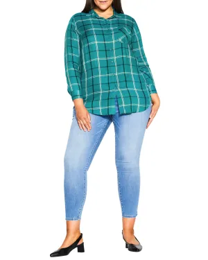 Kylee Check Shirt | Jade