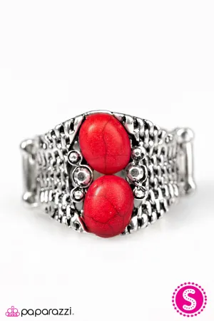Open Door Jewelry - DUNES-day - Red Ring - Paparazzi Accessories