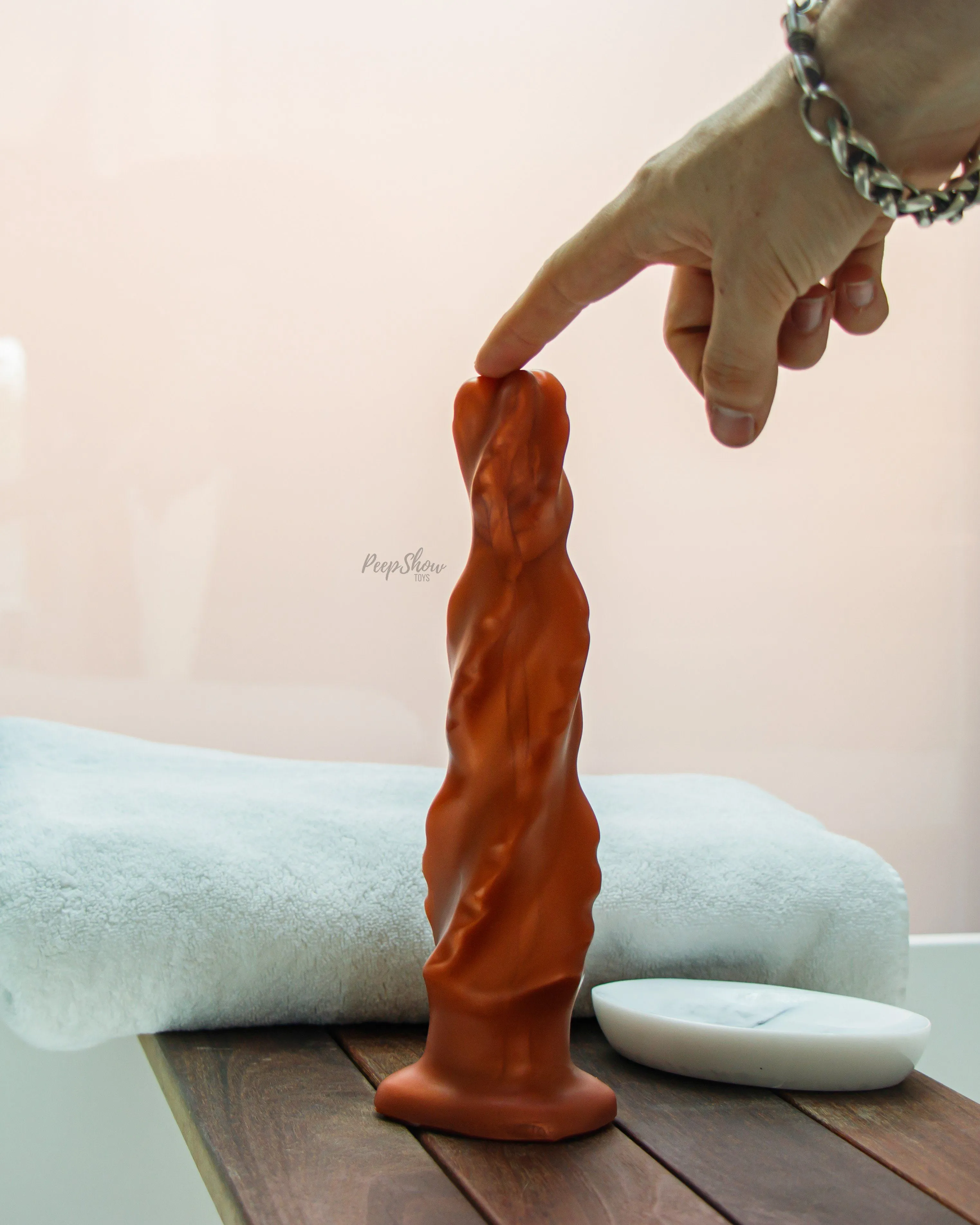 SquarePegToys® Twister Super Soft Silicone Dildo
