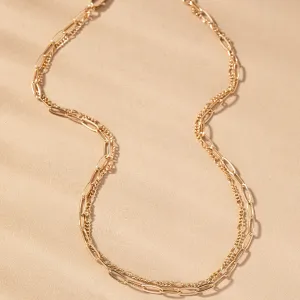 Two Layer Minimalist Chain Necklace